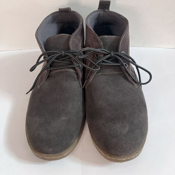 Atlas For Men Gray Suede Leather Chukka Ankle Boots EU 46 US 12 Classic Preppy main image 6